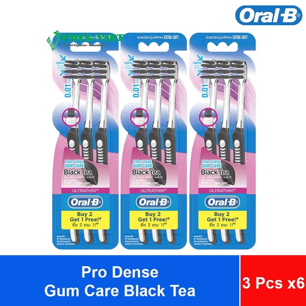 Oral-B Toothbrush Pro Dense Gum Care Black Tea – Pack of 3 x6 Sheets x16 wholesale product