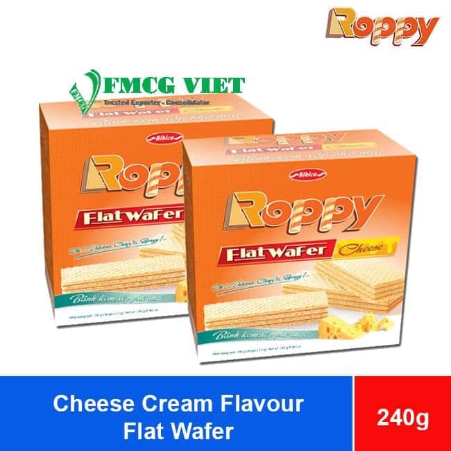 Bibica Roppy Cheese Cream Flavor Flat Wafer 240g x 20 Boxes wholesale product