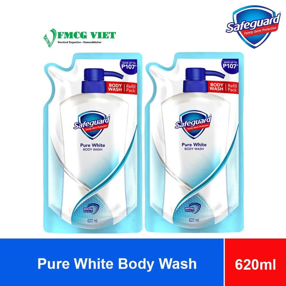 Safeguard Body Wash Pure White 620ml x 6 Pouches wholesale product