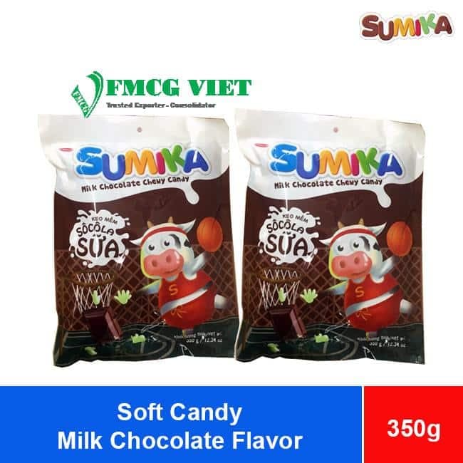 Bibica Sumika Soft Candy Milk Chocolate Flavor 350g x 20 Bags wholesale product