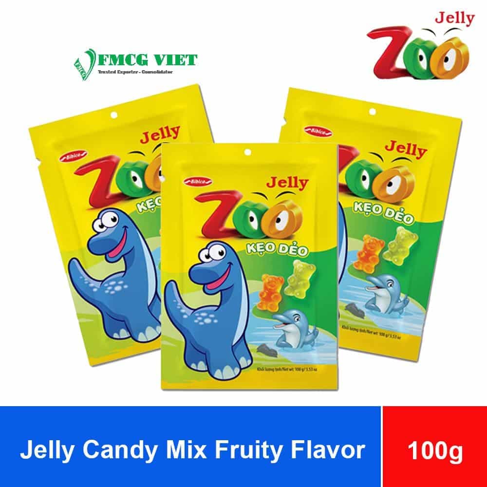 Bibica Zoo Mix Fruity Flavor Jelly Candy 100g x 60 Bags wholesale product