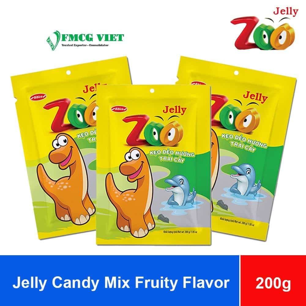 Bibica Zoo Mix Fruity Flavor Jelly Candy 200g x 30 Bags wholesale product