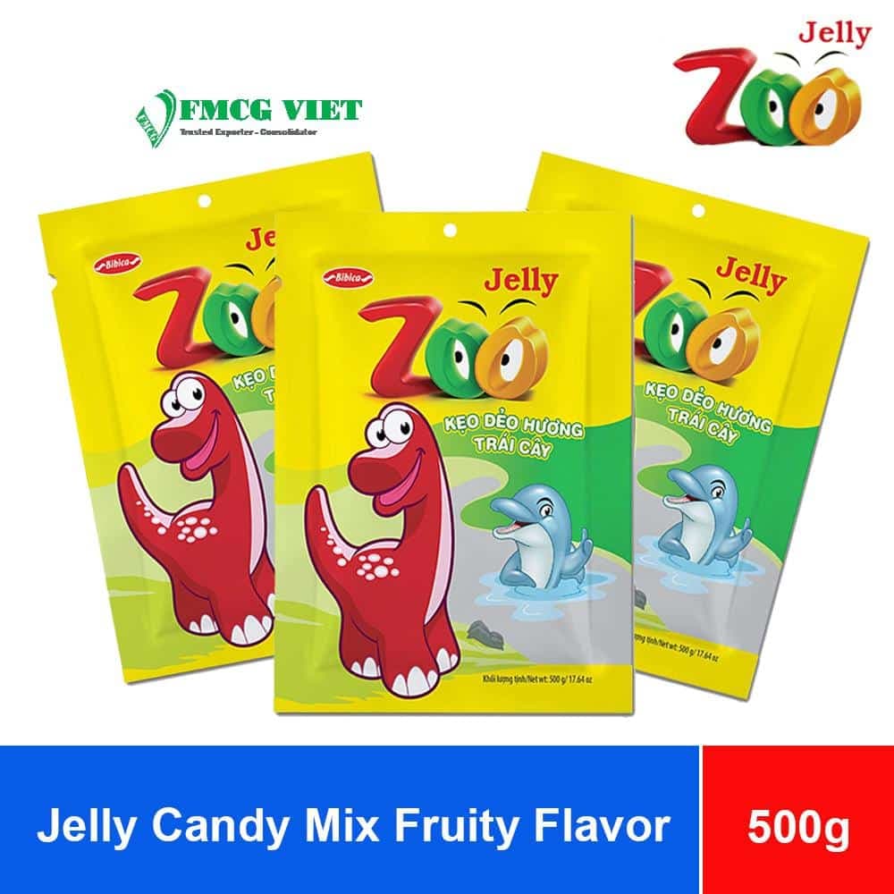 Bibica Zoo Mix Fruity Flavor Jelly Candy 500g x 12 Bags wholesale product
