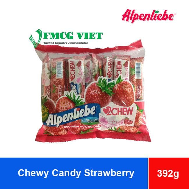 Alpenliebe Strawberry Candy 2Chew Chewy 392g x 24 Bags wholesale product
