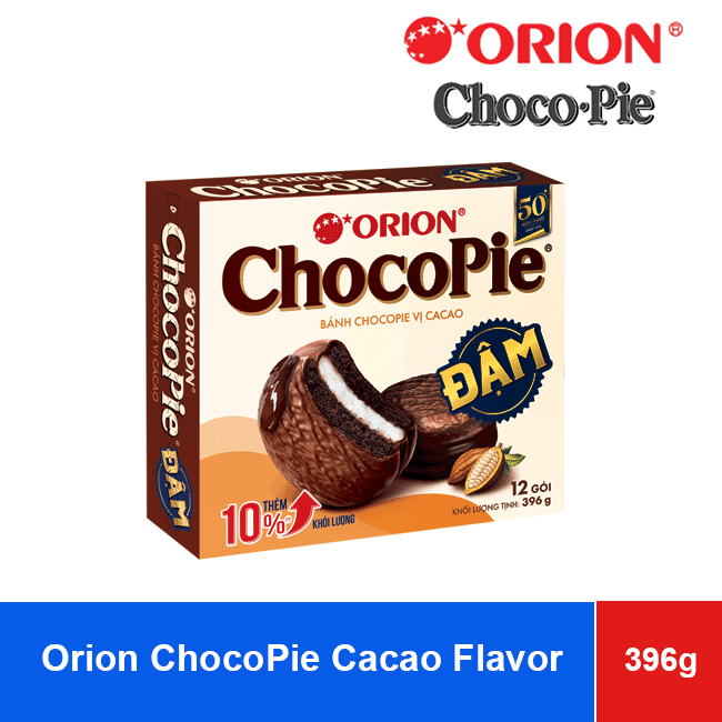 ORION CHOCOPIE COCOA 396g (33g x 12PACK) X 8 BOXES – Powerful Cocoa Burst wholesale product
