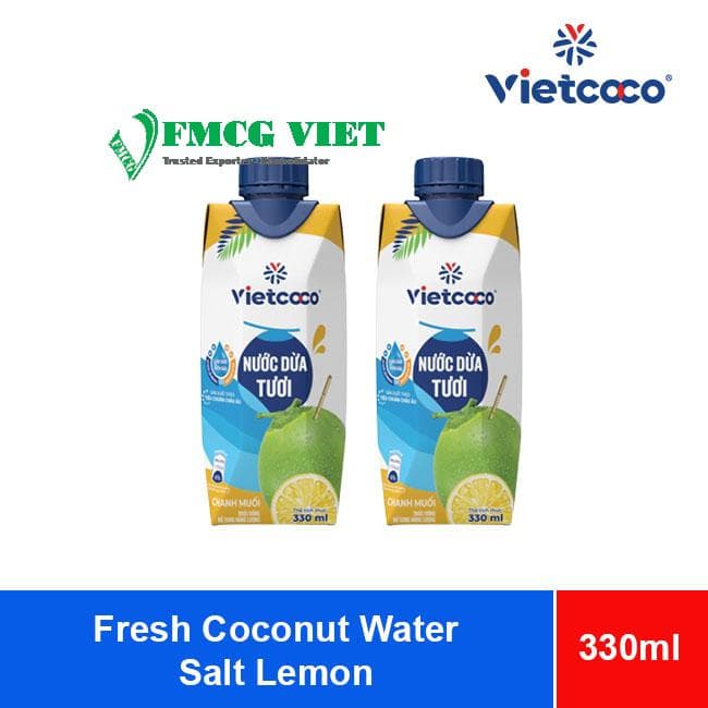 Vietcoco Fresh Coconut Water – Salt Lemon 330ml wholesale product