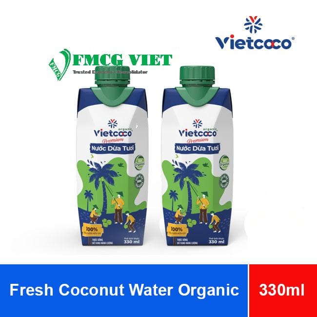 Vietcoco Fresh Coconut Water Organic 330ml wholesale product