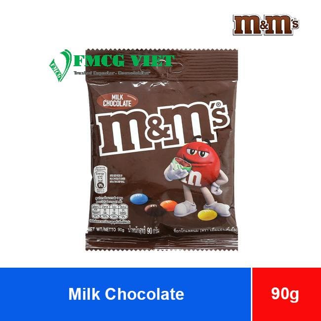 M&M Milk Chocolate 9 boxes x 12 packs x 90g wholesale product