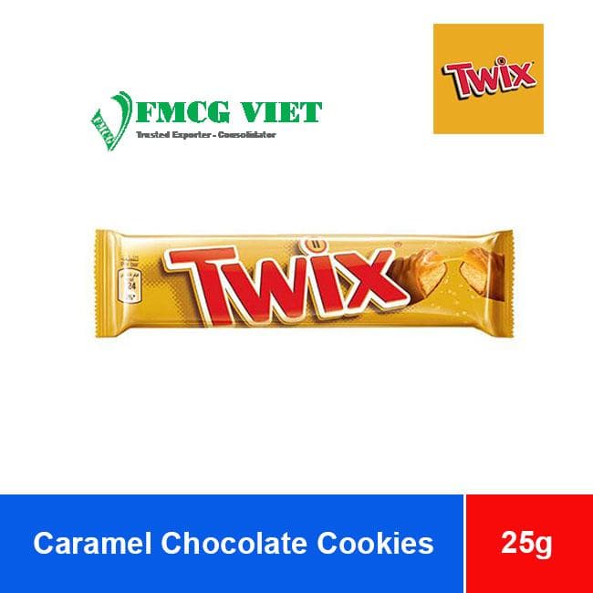 TWIX CARAMEL CHOCOLATE COOKIE BAR 12 boxes x 20 bars x 25g wholesale product