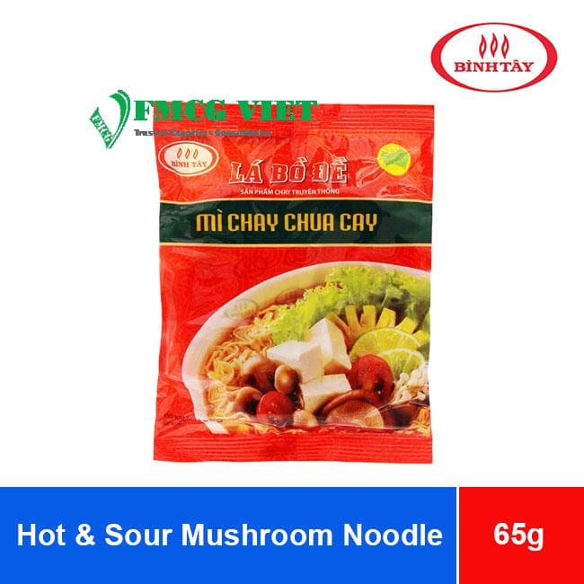 Hot & Sour Mushroom Instant Noodles Binh Tay Food 65g – Mì Chay Chua Cay Bình Tây wholesale product