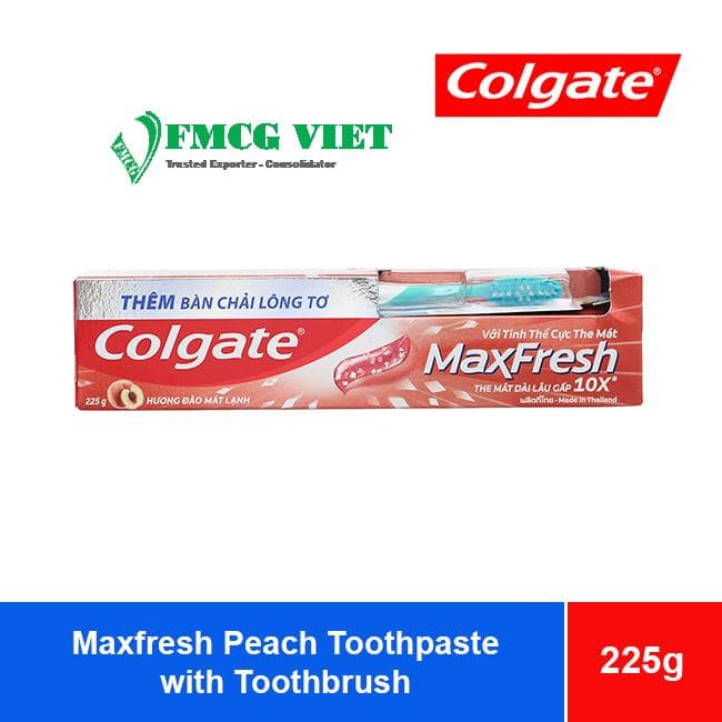 Colgate Toothpaste Maxfresh Peach with Toothbrush 225g x 36 Tubes wholesale product