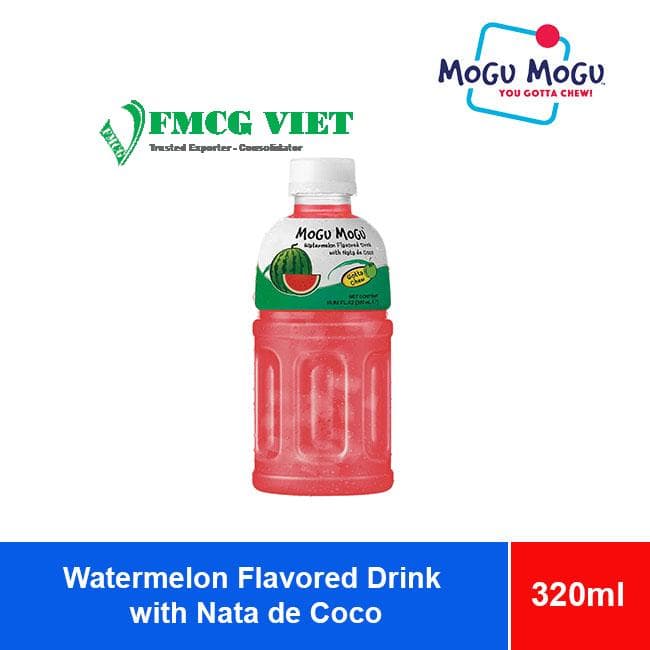 Mogu Mogu Watermelon Flavored Drink with Nata de Coco 320ml x 24 Bottles wholesale product