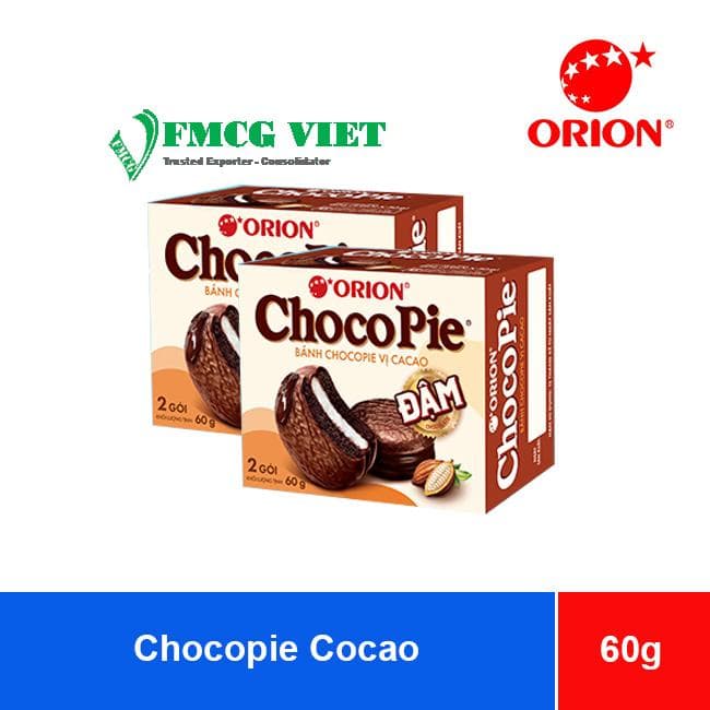 Orion ChocoPie Dark 60g (30 x 2 pack) – Powerful Cacao Burst wholesale product