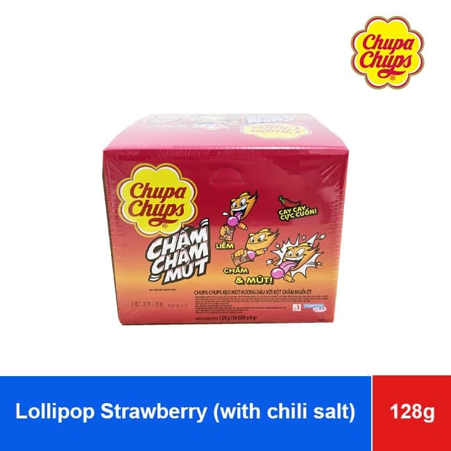 Chupa Chups Lollipop Strawberry with Chili Salt 128g wholesale product