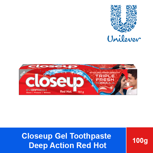 Closeup Gel Toothpaste Deep Action Red Hot 100g x 60 Tubes wholesale product