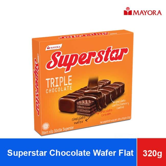 Superstar Chocolate Wafer Flat 320gx12 wholesale product
