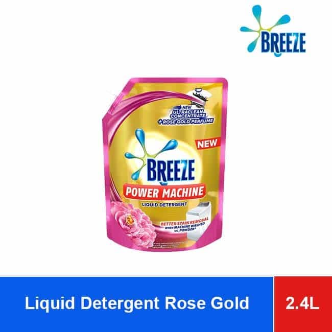 Breeze Detergent Liquid Rose Gold Powder Machine 2.4L x 4 Pouches wholesale product