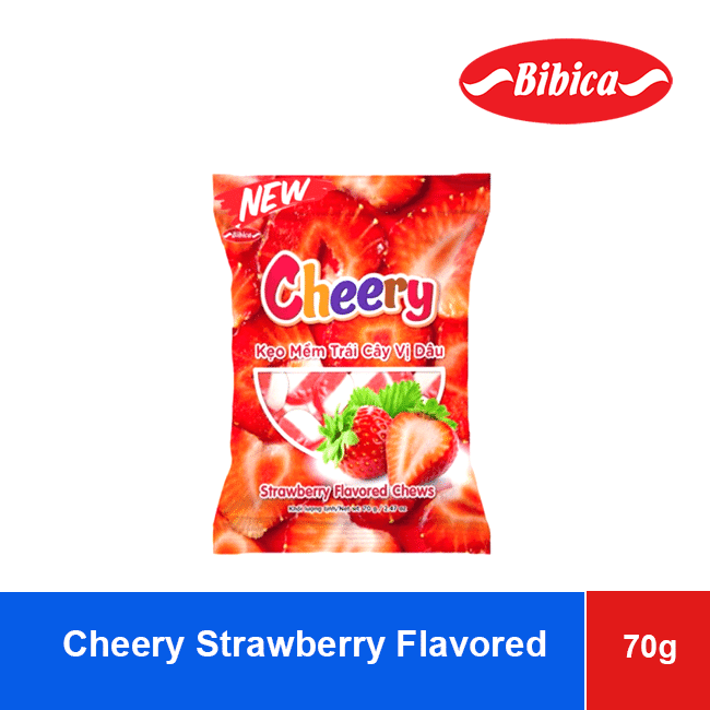 Cheery Strawberry Bibica Fruit Soft Candy 70g wholesale product