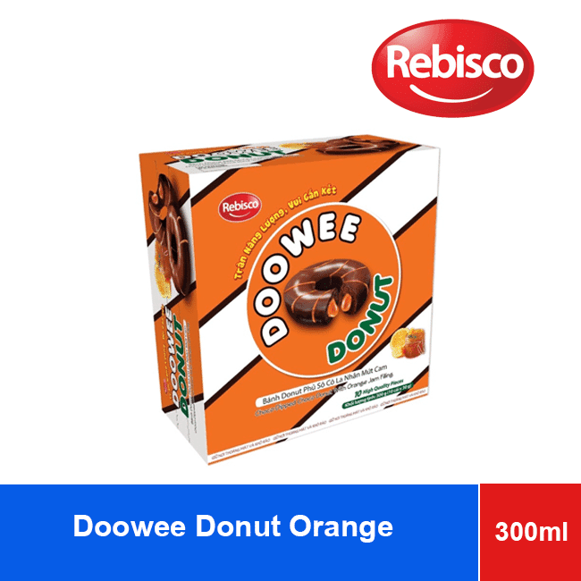 Doowee Donut Orange Dipped 300g wholesale product