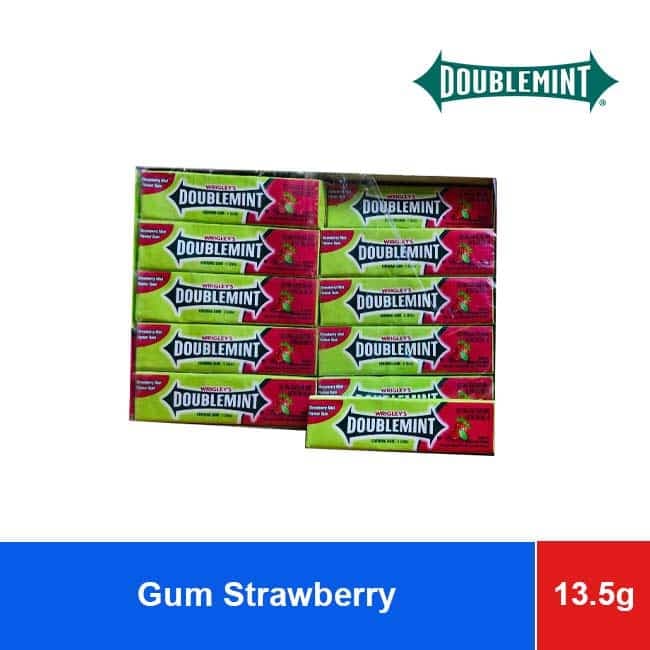 Doublemint Chewing Gum Strawberry 60 Boxes x 20 packs x 5 sticks x 13.5g wholesale product
