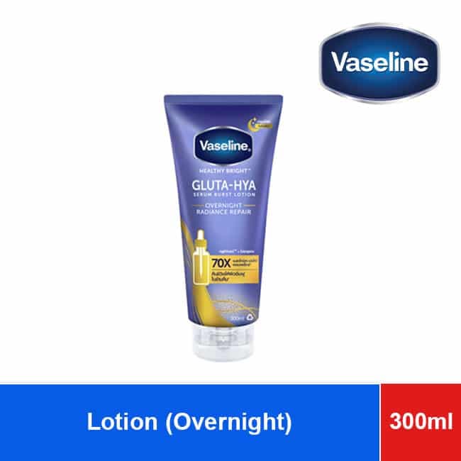 Vaseline Lotion Healthy Bright Gluta-Hya Serum Burst Lotion Overnight Radiance Repair 300ml x 12 tubes wholesale product