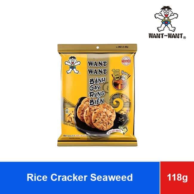 Want Want Rice Cracker Seaweed and Tuna Bonito 118g x12 wholesale product